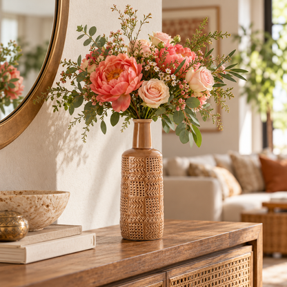 Zarien Layered Tribal Ceramic Vase