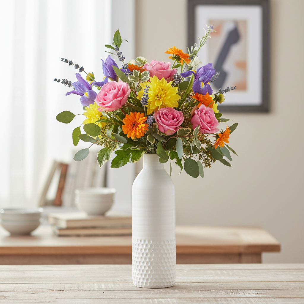 Soula Ceramic Round Bottle Vase