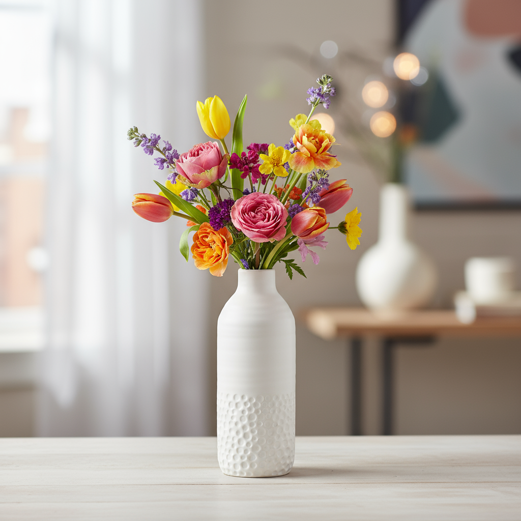 Soula Ceramic Round Bottle Vase