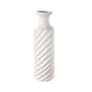 Ceramic Round Bottle Vase Matte Finish White