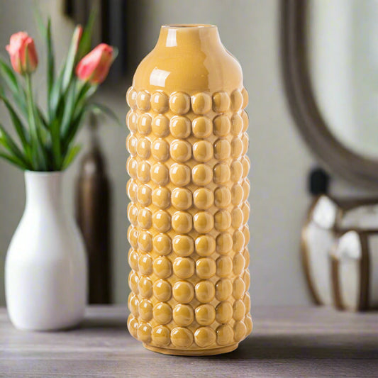 Nessa Round Bubbled Ceramic Vase