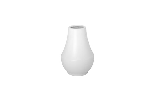 Ceramic Vase Matte Finish White-8.00"H -270