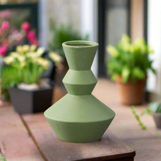 Porsha Geometric Ceramic Vase