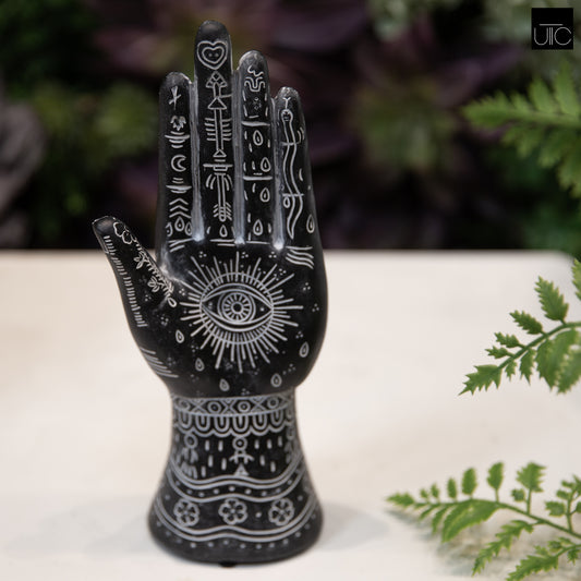 Ceramic Left Hand Figurine Matte Finish