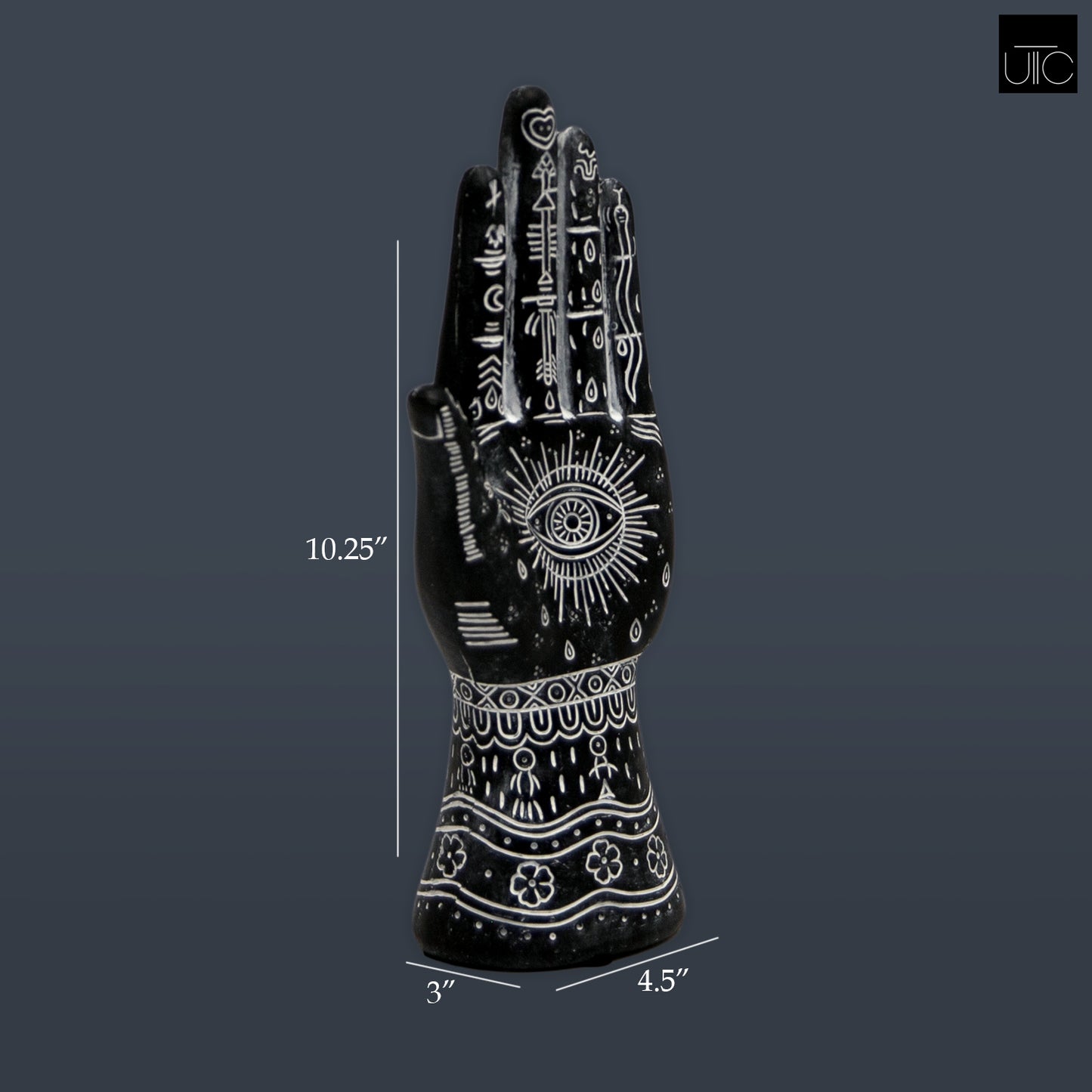Ceramic Left Hand Figurine Matte Finish