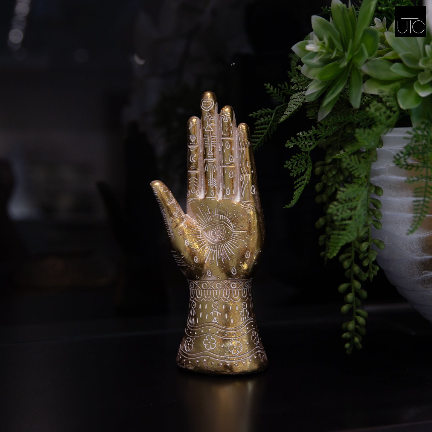Ceramic Left Hand Figurine Matte Finish