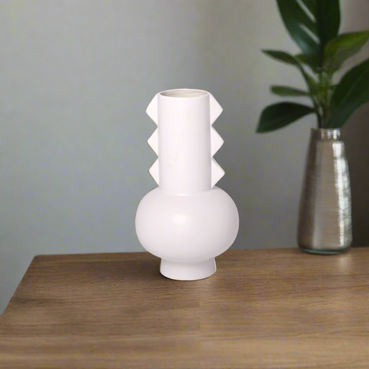 Adie Ceramic Vase with Glazed Matte Finish