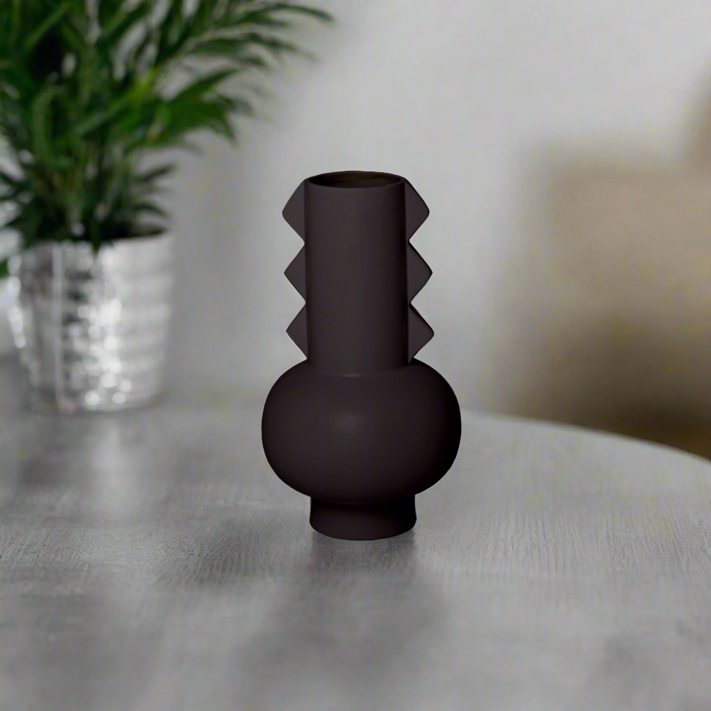 Adie Ceramic Vase with Glazed Matte Finish