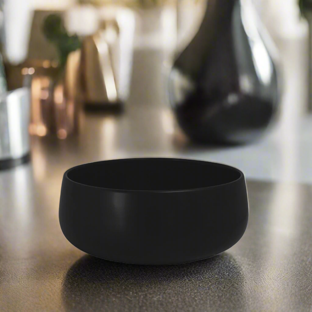 Tarnell Matte Black Dolomite Bowl