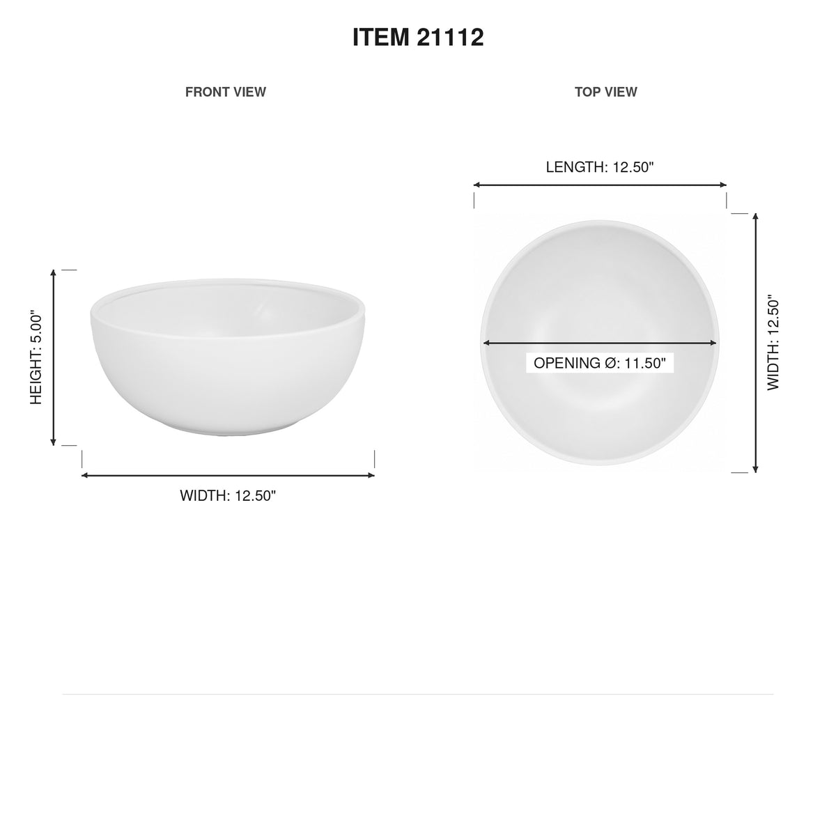 Ellis Dolomite Bowl in Matte White
