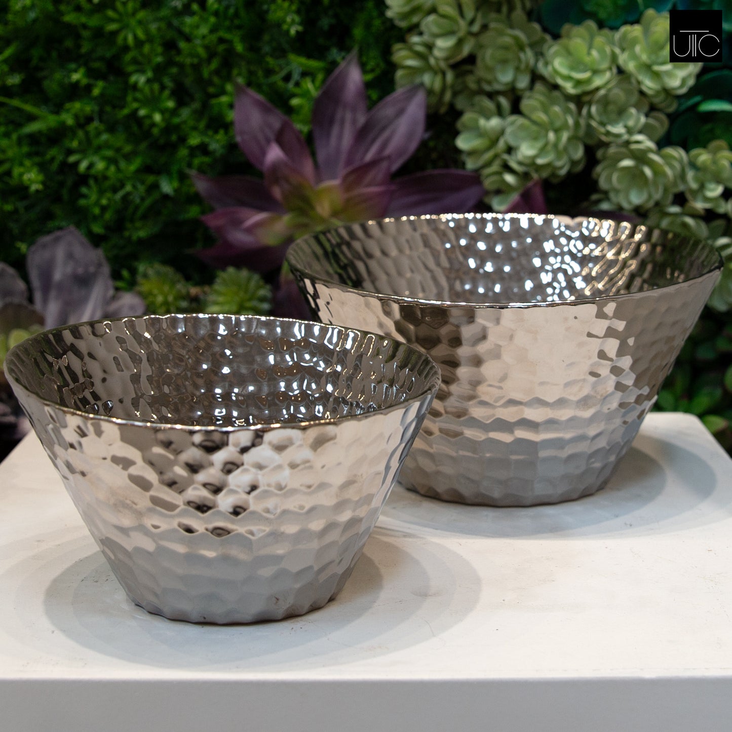 Porcelain Bowl Polished Chrome Finish-6"H
