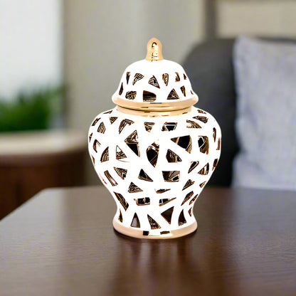 Neriah Cutout Triangle Design Urn Vase