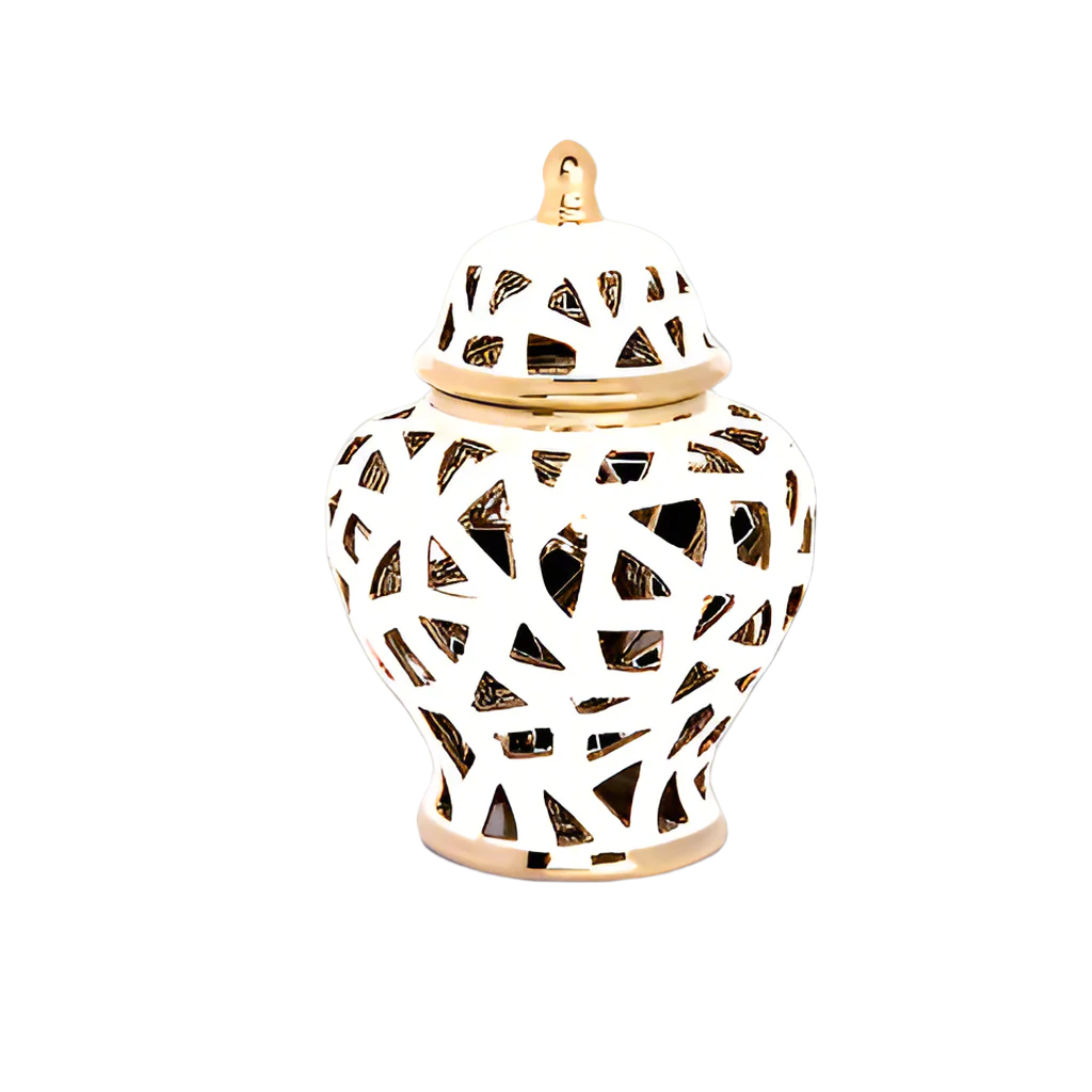 Neriah Cutout Triangle Design Urn Vase