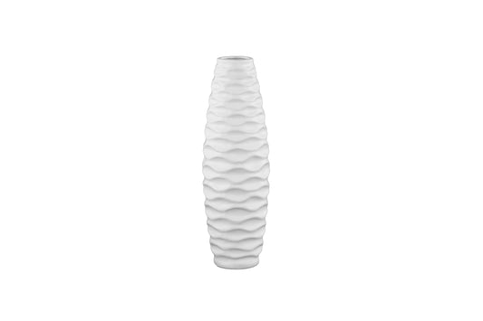 Ceramic Vase Matte Finish White 16.25"H -255