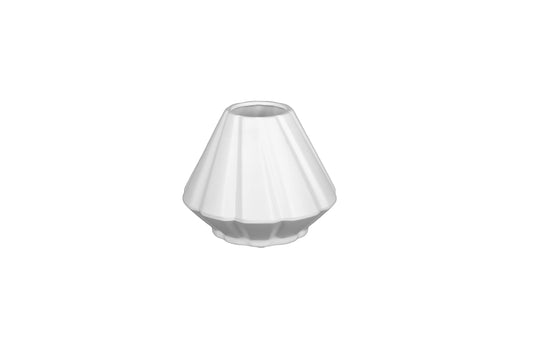Ceramic Vase Matte Finish White-7.25"H -269