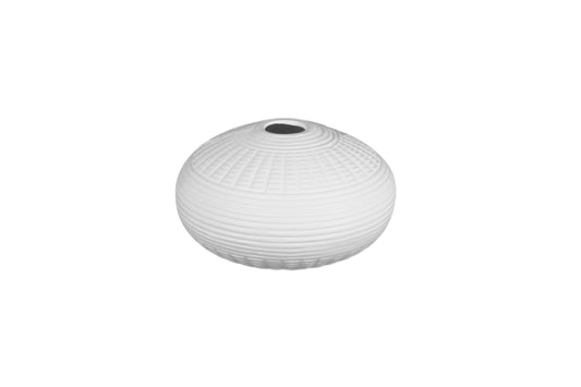 Ceramic Vase Matte Finish White-5.00"H