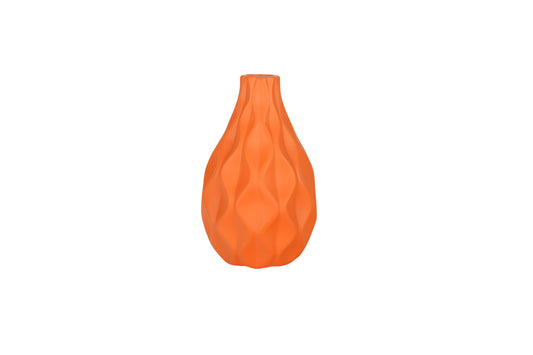 Ceramic Round Bellied Vase Matte Finish-11.25"H