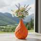 Maia Ceramic Embossed Wave Pattern Vase