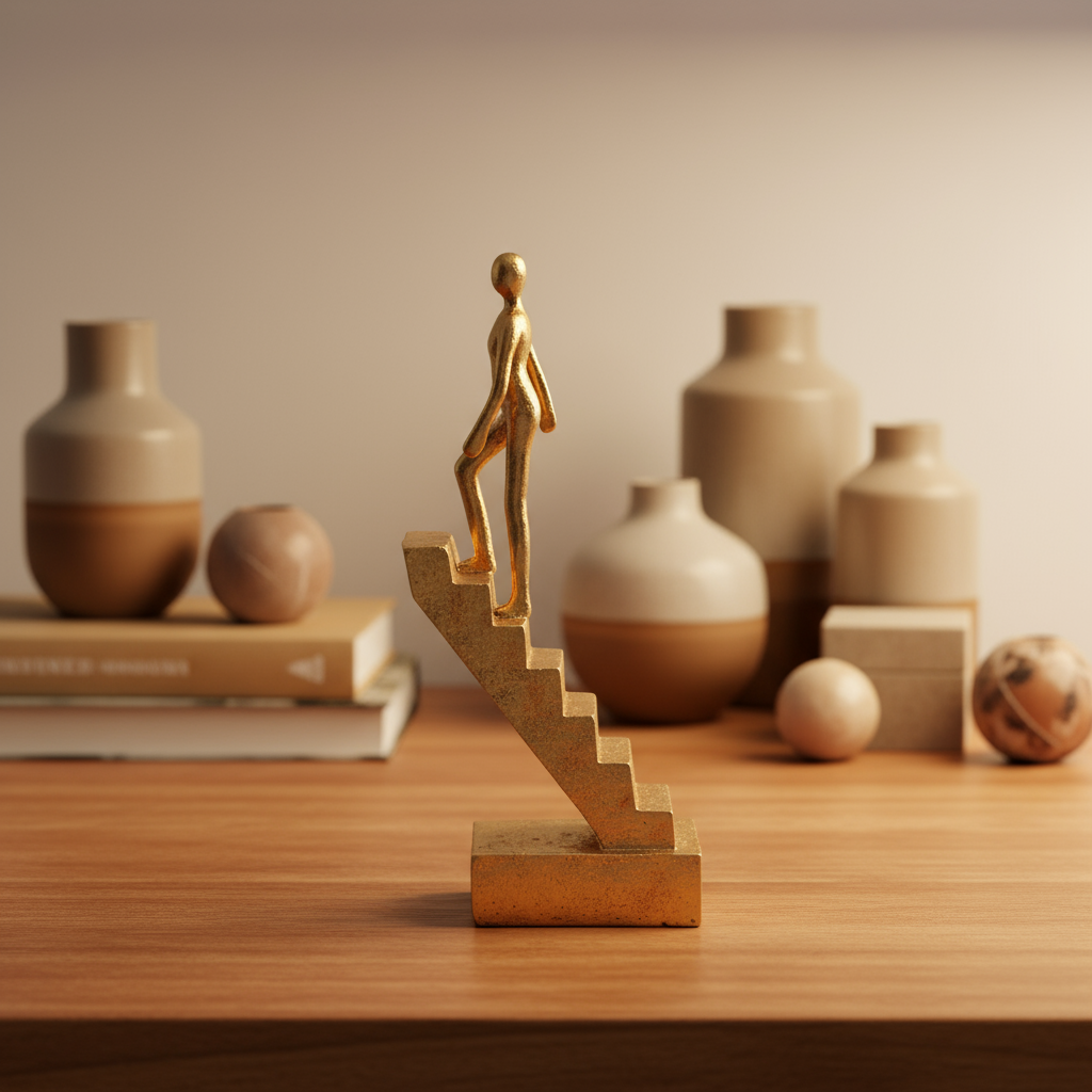 Kinsley Resin Climb Stairs Figure