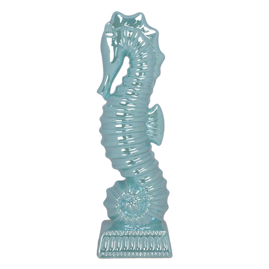 Azmara Blue Ceramic Seahorse Decor
