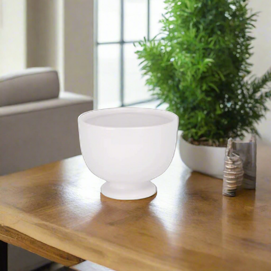 Kerry Ceramic White Pedestal Planter