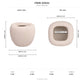 Rhett Rippled Ceramic Planter