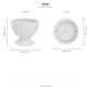 Grellen Rippled Off-White Compote Planters
