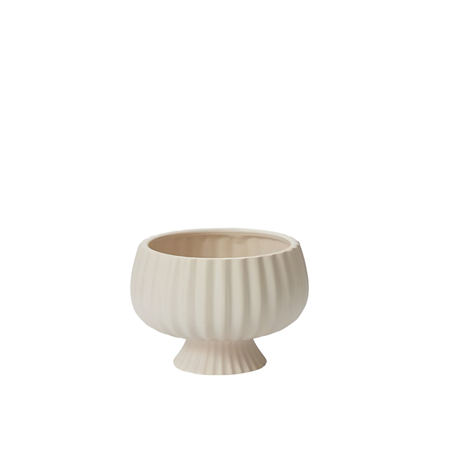 Pavin Off-White Matte Compote Planters