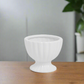 Grellen Rippled Off-White Compote Planters