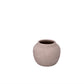Ceramic Round Vase Body Vase Textured Matte Finish Beige Brown