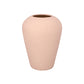 Earthy Tapered Ceramic Urn Vase Minimalist Ovoid Shape Light Brown