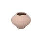 Organic Squat Ceramic Urn Vase With Wavy Rim