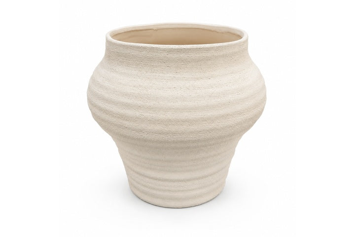 Eliza Bulbous Flared-Rim Ceramic Vase