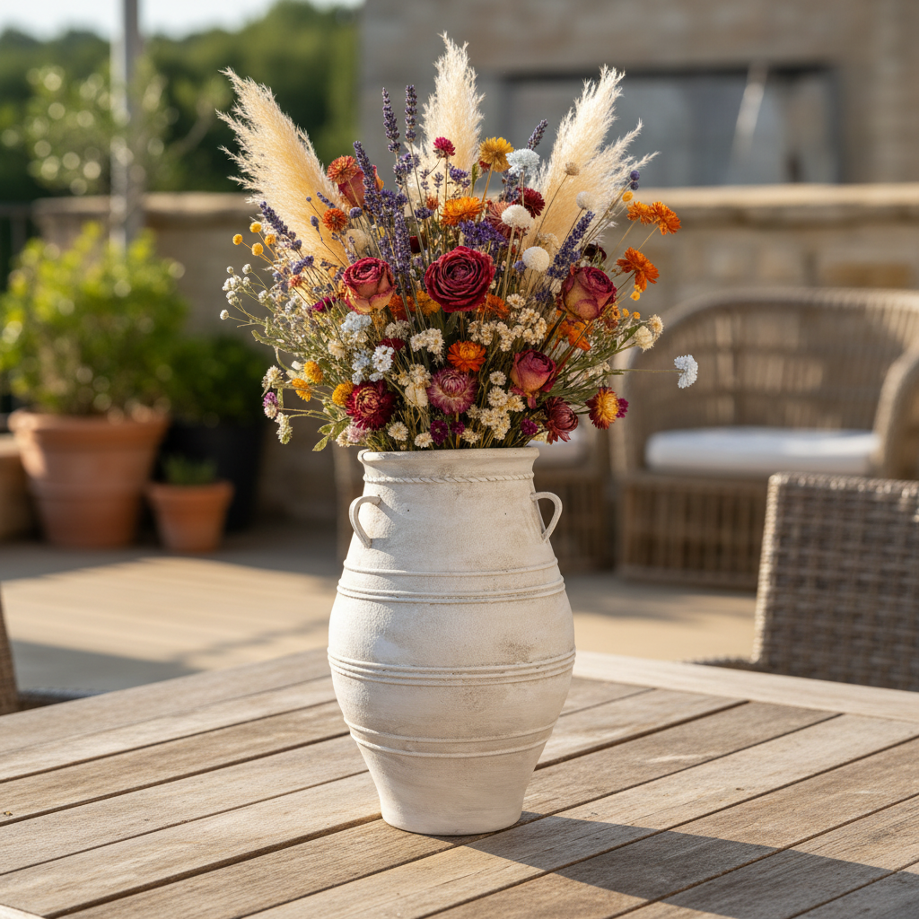 Arina Bulbous Amphora Planter with Loop Handles