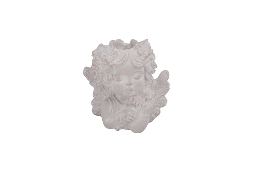 Cement Angel Pot Gray - 8.25"H
