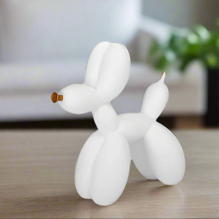 Gerrin White Resin Dog Figurine