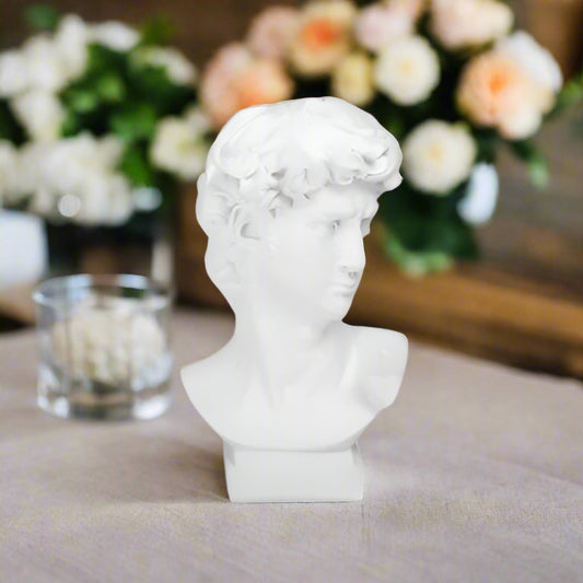 Gaviel White Resin Head Sculpture