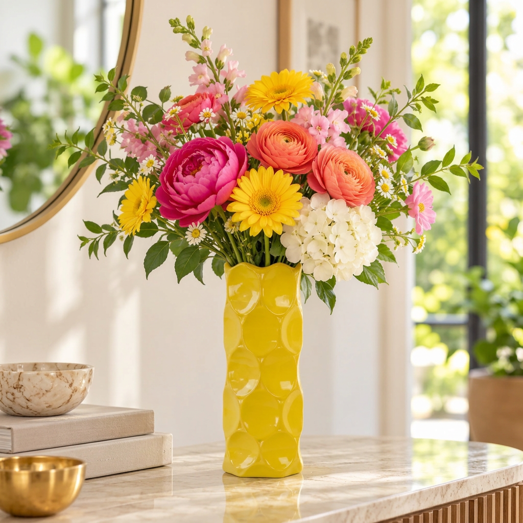 Jaselle Dimpled Ceramic Vase
