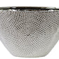 Ceramic  Elliptical Vase Chrome Finish