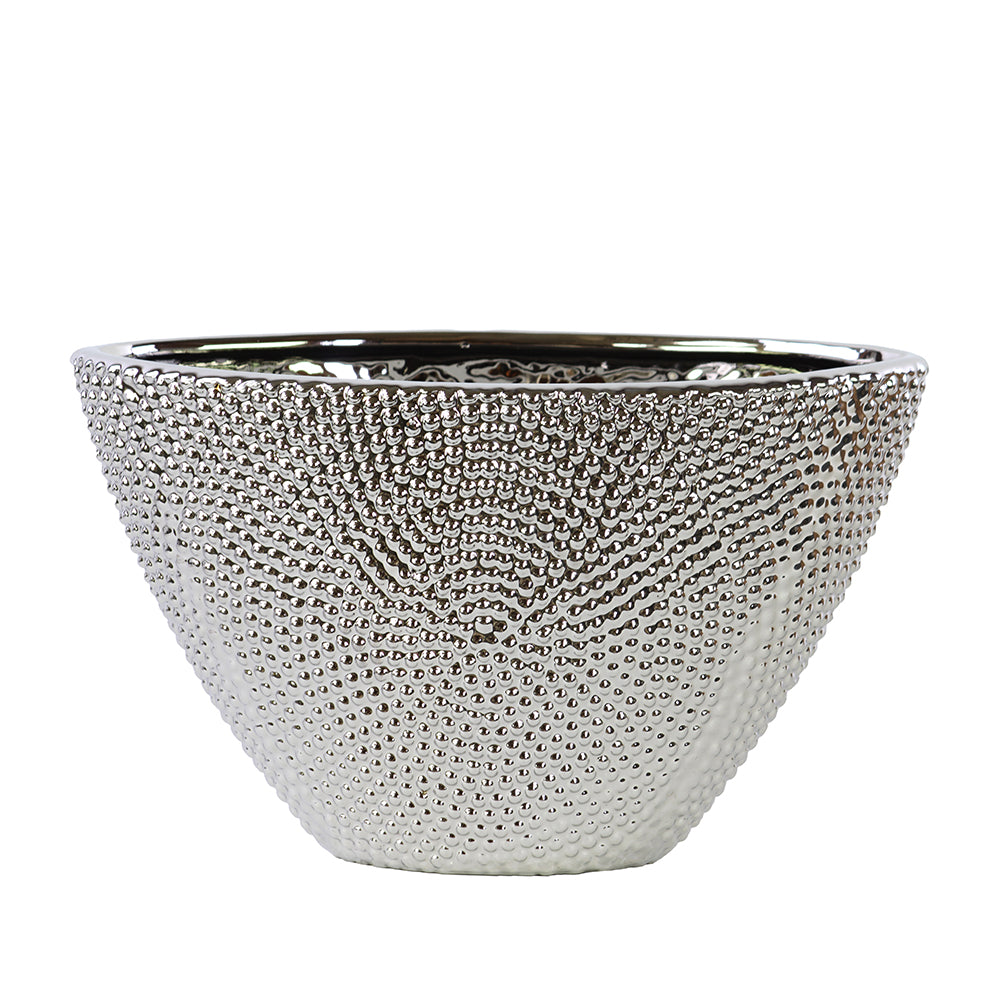 Ceramic Elliptical Bowl Chrome Finish