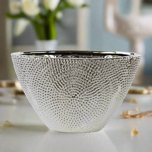 Ceramic  Elliptical Bowl Chrome Finish