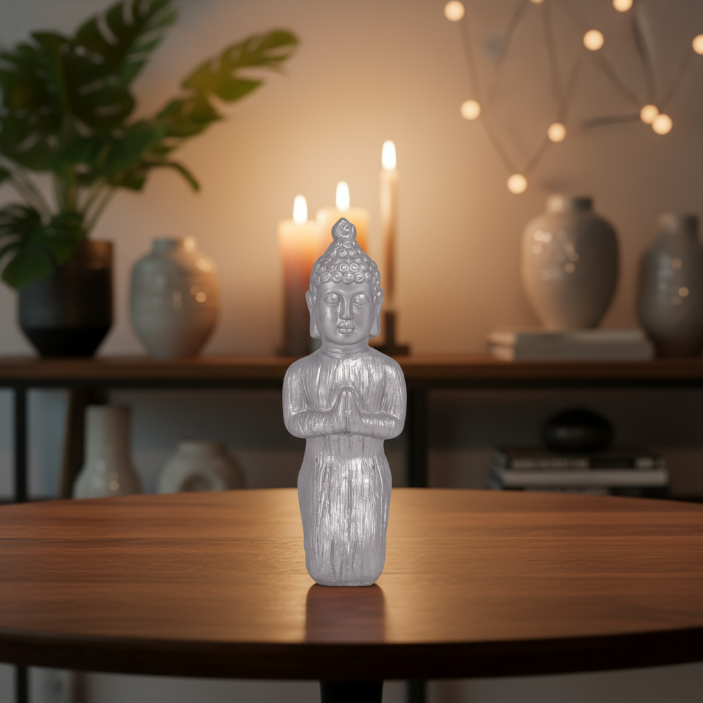 Tahlea Cement Praying Buddha in Kneeling Position