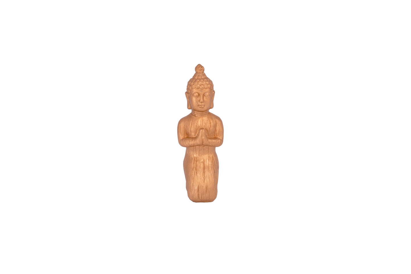 Cement Praying Buddha in Kneeling Position Painted Finish