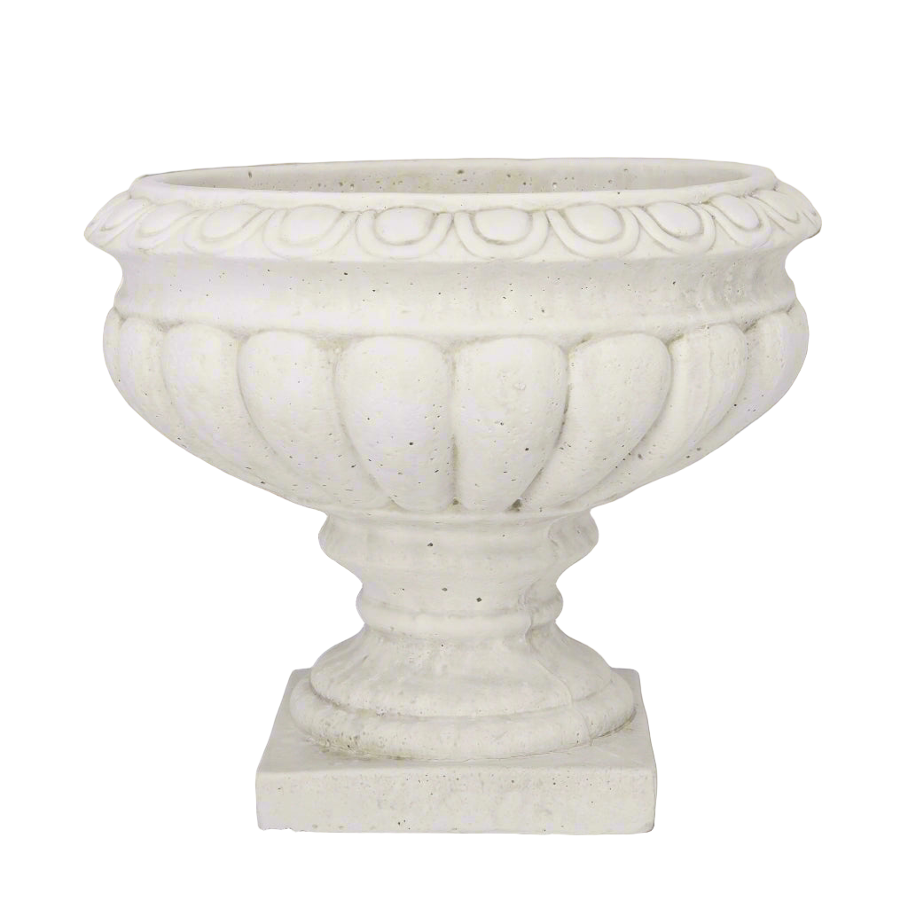 Niomie Cement Low Classic Urn Vase with Tapered Bottom