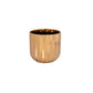 Gold metallic pot on a white background