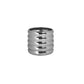 A cylindrical stoneware ceramic ring pot with a glossy gold finish.