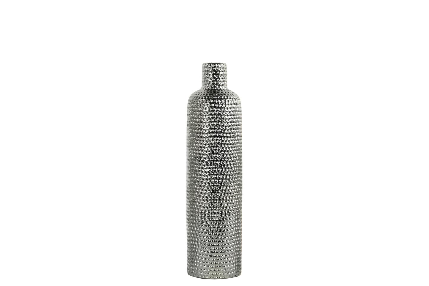 Ceramic Vase Polished Chrome Finish