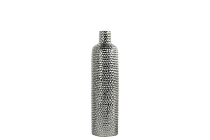 Ceramic Vase Polished Chrome Finish