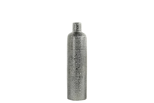 Ceramic Vase Polished Chrome Finish