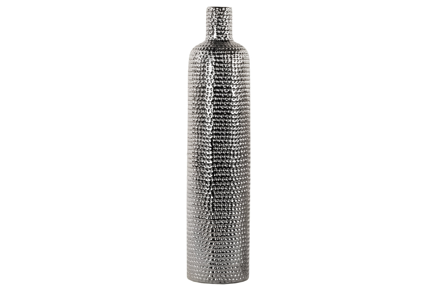 Ceramic Vase Polished Chrome Finish